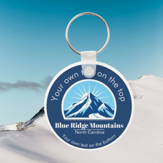 Chaveiro Montanhas Blue Ridge NC souvenir de resort de esqu (Criador carregado)