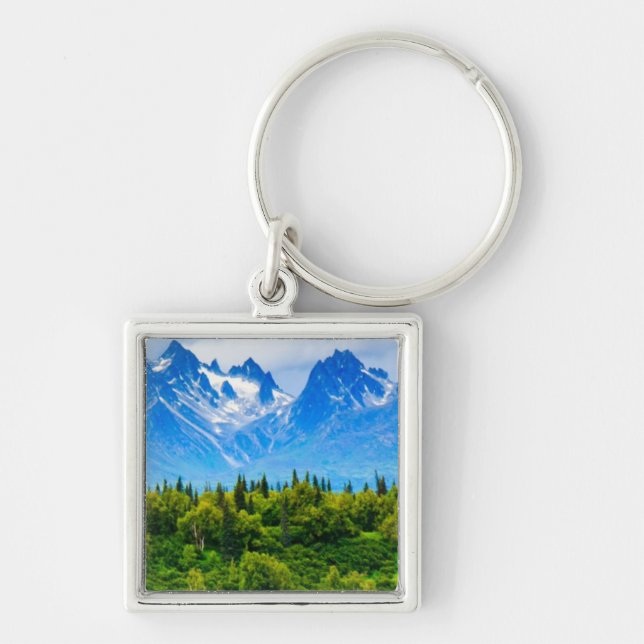 Chaveiro Montanhas majestosas de Alaska (Frente)