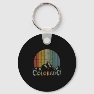 Chaveiro Montanhas rochosas do Colorado esqui retrô acampam