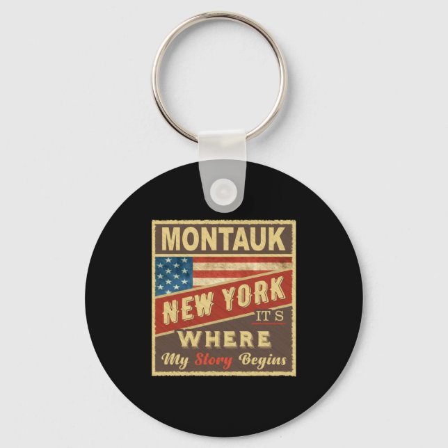 Chaveiro Montauk Ny Its Where My Story Begins _1  (Frente)