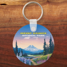 Monte Rainier National Park Washington Retro