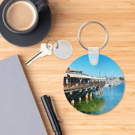 Chaveiro Monterey CA Wharf-Boats Souvenir