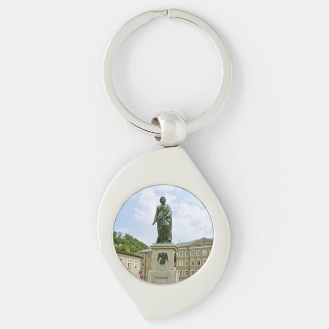Chaveiro Monumento a Mozart em Salzburgo, Áustria (Frente)