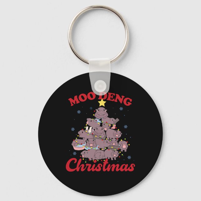 Chaveiro Moo Deng Árvore Natal Ba (Frente)
