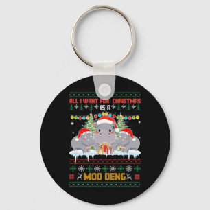 Chaveiro Moo Deng Todos Querem O Natal Hippopotamus Hippo