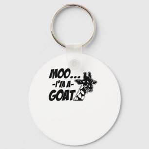Chaveiro Moo. Eu sou um Zoogoer Goat Wildlife Engraçado Gir