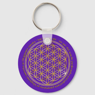 Chaveiro Moola Mantra / Blume Des Lebens violeta