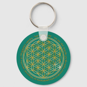 Chaveiro /Moola Mantra, flor a vida   green