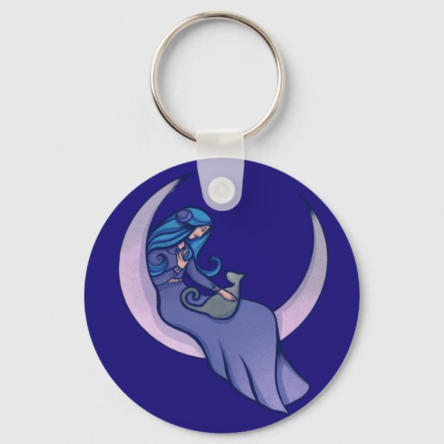 Chaveiro Moon Witch MoonChild Pagan Wicca (Frente)