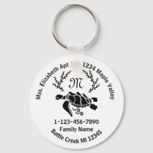 Morada Doméstica da Família Monograma de Tartaruga