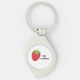 Chaveiro Morango doce minimalista