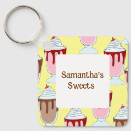 Chaveiro Morango E Sorvetes De Chocolate