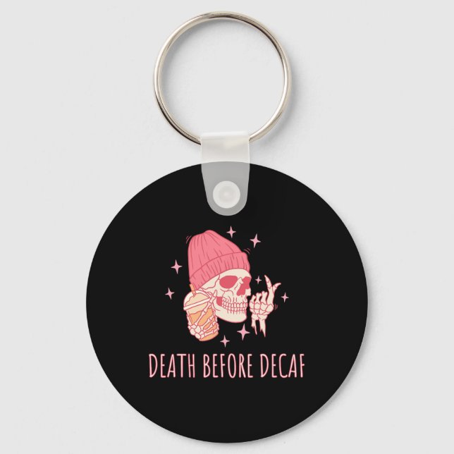 Chaveiro Morte Do Café Antes Do Skull Do Decaf (Frente)