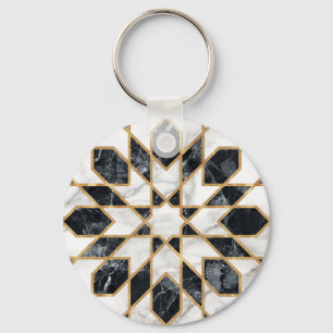 Chaveiro Mosaico marmorense preto e branco
