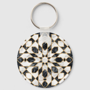 Chaveiro Mosaico marmorense preto e branco