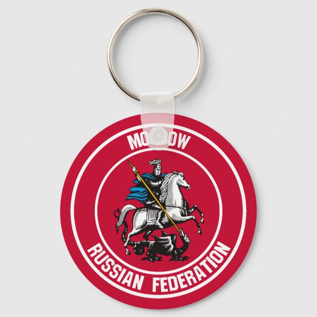Chaveiro Moscou Round Emblem (Frente)