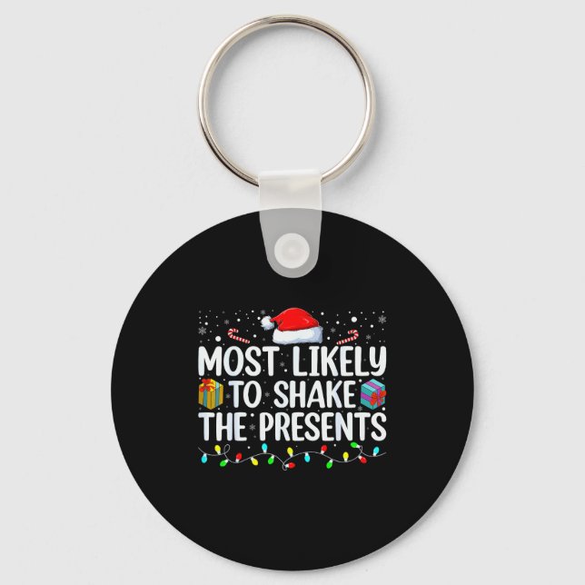 Chaveiro Most Likely To Shake The Family Matching Christmas (Frente)