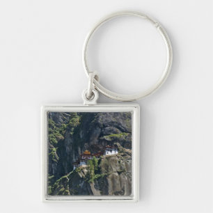 Chaveiro Mosteiro de Taktsang no penhasco, Paro, Butão