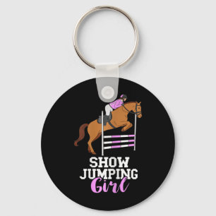 Chaveiro Mostrar Horas Equestres Andando Contra Rapariga
