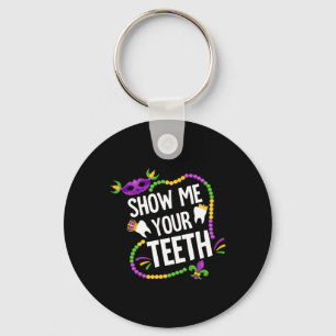 Chaveiro Mostre Meus Dentes Dental Divertido Mardi Gras Car