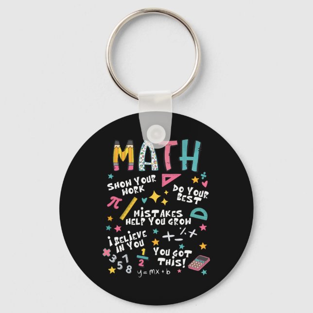 Chaveiro Mostre Seu Trabalho Professor de Matemática Engraç (Frente)