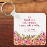 Chaveiro Mother's Floral<br><div class="desc">A beautiful quote that is perfect for a mother's day, mom's birthday, or Christmas, is featured on this keychain accented with watercolor flowers.</div>