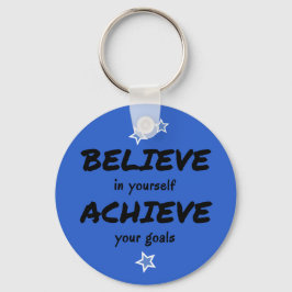 Chaveiro Motivação acredite em azul