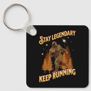 Chaveiro Motivação Divertida de Bigfoot Correndo