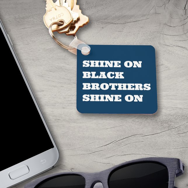 Chaveiro Motivacional Africano-Americano (shine on black brothers keyring)
