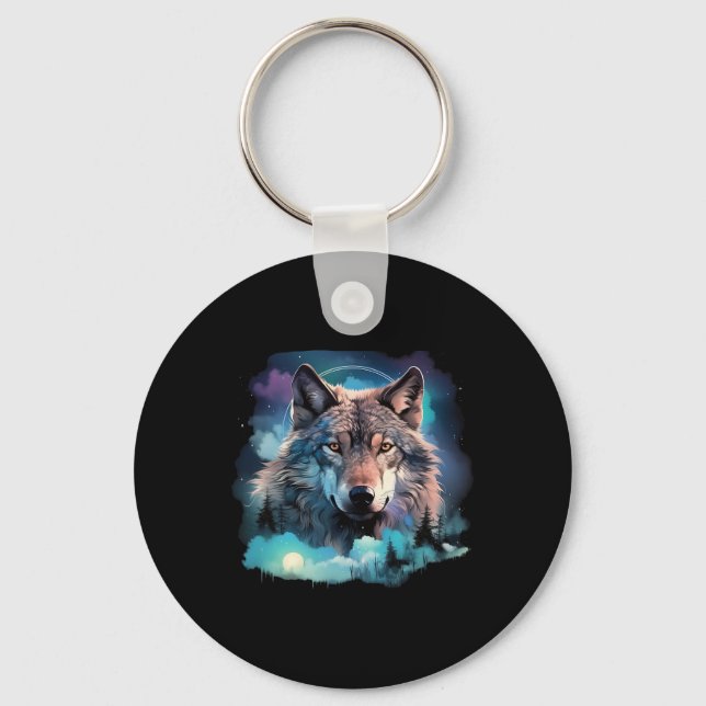 Chaveiro Motivos De Caça Ao Lobo Da cinza1 (Frente)