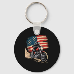 Chaveiro Moto Americana com Bandeira dos EUA