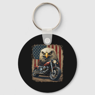 Chaveiro Motocicleta Bandeira EUA Retro Chopper Ciclista 