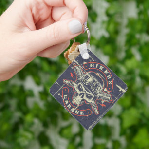 Chaveiro Motocicleta Retro Grunge