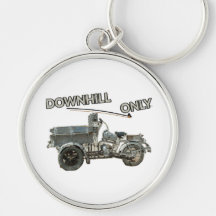 Motocicleta Vintage Engraçada de Descida