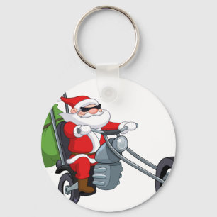 Chaveiro motociclista santa claus
