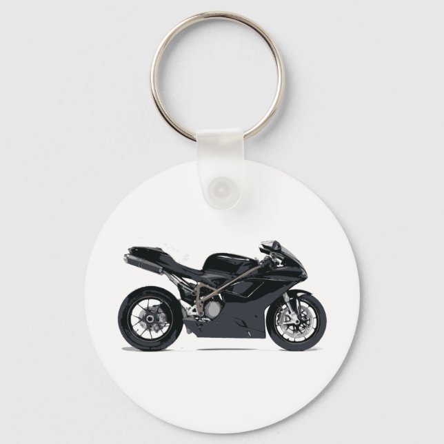 Chaveiro Motociclo Preto Rápido (Frente)