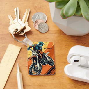 Chaveiro Motocross de nome personalizado