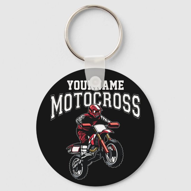 Chaveiro Motocross Dirt Bike Racing Personalizado (Frente)