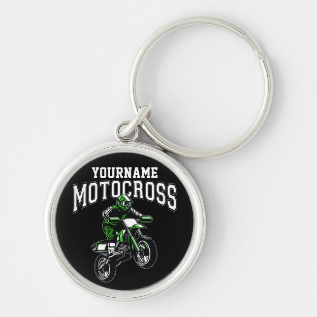 Chaveiro Motocross Dirt Bike Racing Personalizado (Frente)