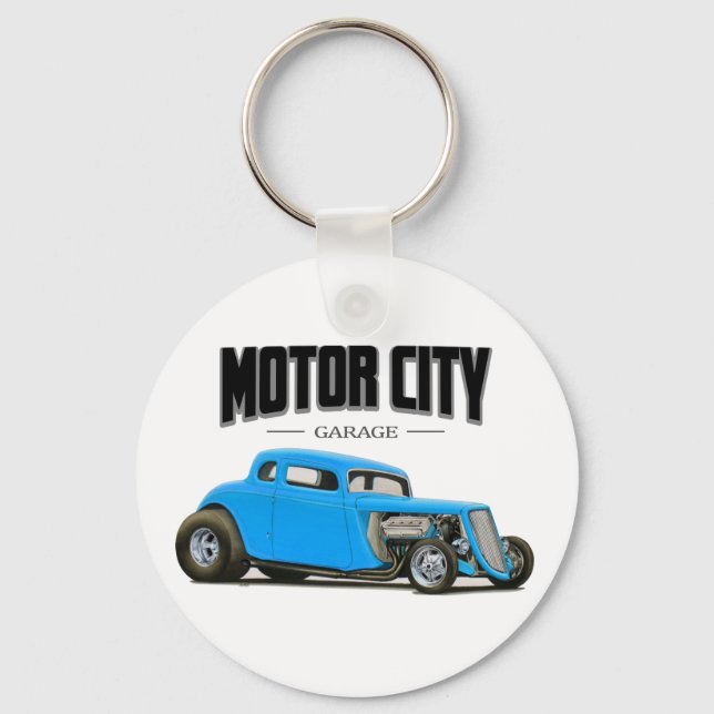 Chaveiro Motor City Garage Hot Rod (Frente)