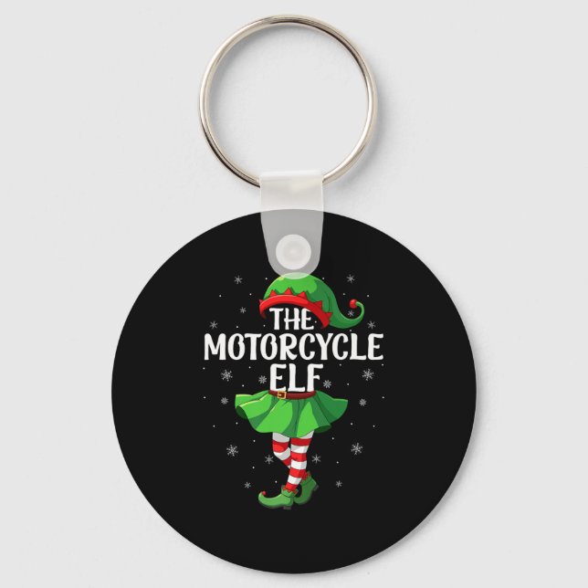Chaveiro Motorcycle Elf Christmas Girls Women Elf Squad Xma (Frente)