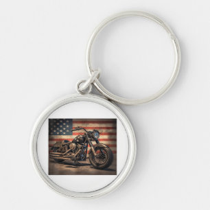 Chaveiro Motorcycle USA Flag Biker