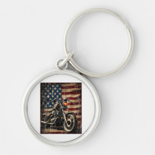 Chaveiro Motorcycle USA Flag Biker