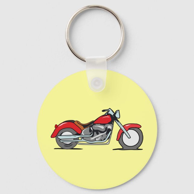Chaveiro MotorCycle Vermelho de Cartoon - MotorBike (Frente)