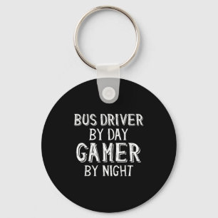 Chaveiro Motorista de Ônibus de Dia Gamer à Noite Presente