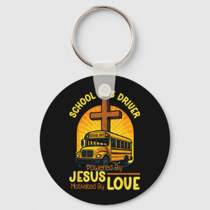 Chaveiro Motorista de Ônibus Escolar Jesus Fé Motorista de