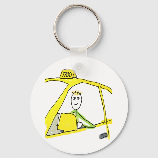 Chaveiro Motorista de Táxi Stickman (Frente)