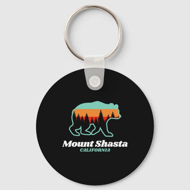 Chaveiro Mount Shasta California Skiing Snowboarding Bear  (Frente)