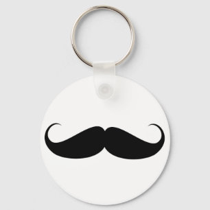 Chaveiro moustache engraçado do símbolo do vintage do