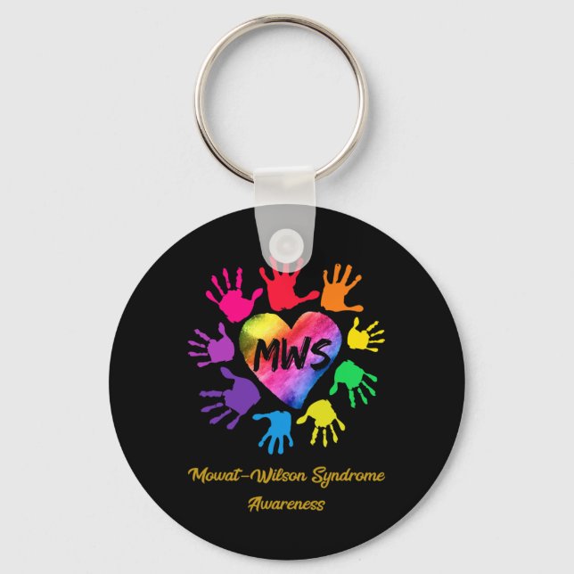 Chaveiro Mowat Wilson Syndrome A Consciência Mãos Presente (Frente)